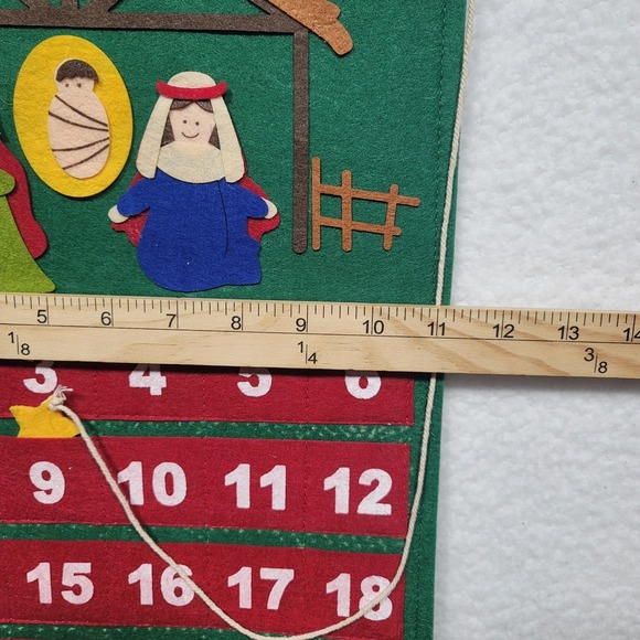 Advent Christmas Calendar Hanging Nativity Holiday Star - Picture 5 of 5